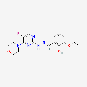 2-ethoxy-6-[(E)-{2-[5-fluoro-4-(morpholin-4-yl)pyrimidin-2-yl]hydrazinylidene}methyl]phenol