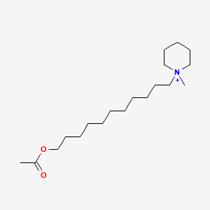 molecular formula C19H38NO2+ B15026190 1-[11-(Acetyloxy)undecyl]-1-methylpiperidinium 