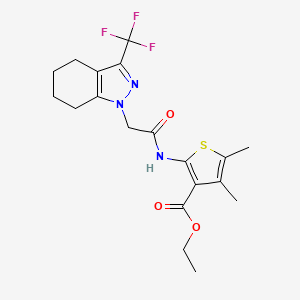 ethyl 4,5-dimethyl-2-({[3-(trifluoromethyl)-4,5,6,7-tetrahydro-1H-indazol-1-yl]acetyl}amino)thiophene-3-carboxylate