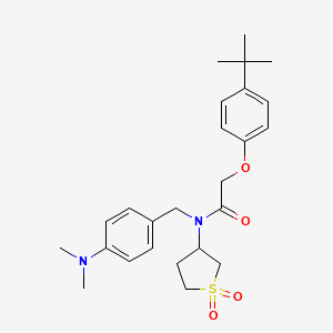 molecular formula C25H34N2O4S B15026235 2-(4-tert-butylphenoxy)-N-[4-(dimethylamino)benzyl]-N-(1,1-dioxidotetrahydrothiophen-3-yl)acetamide 