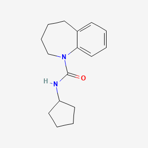 molecular formula C16H22N2O B1502625 N-Cyclopentyl-2,3,4,5-tetrahydro-1H-1-benzazepine-1-carboxamide CAS No. 585574-69-2