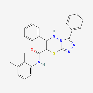 molecular formula C25H23N5OS B15026278 N-(2,3-dimethylphenyl)-3,6-diphenyl-6,7-dihydro-5H-[1,2,4]triazolo[3,4-b][1,3,4]thiadiazine-7-carboxamide 