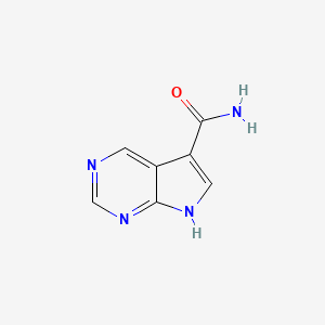molecular formula C7H6N4O B1502629 7H-Pyrrolo[2,3-d]pyrimidine-5-carboxamide CAS No. 454685-89-3