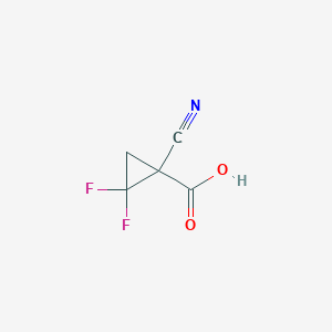 molecular formula C5H3F2NO2 B1502630 1-Cyano-2,2-difluoro-cyclopropanecarboxylic acid 