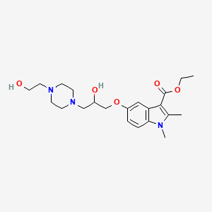 ethyl 5-{2-hydroxy-3-[4-(2-hydroxyethyl)piperazin-1-yl]propoxy}-1,2-dimethyl-1H-indole-3-carboxylate