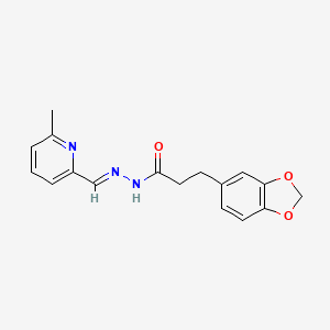 3-(1,3-benzodioxol-5-yl)-N'-[(E)-(6-methylpyridin-2-yl)methylidene]propanehydrazide