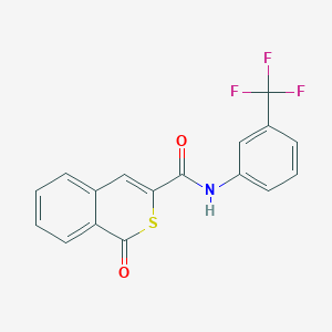 molecular formula C17H10F3NO2S B15026334 1-oxo-N-[3-(trifluoromethyl)phenyl]-1H-isothiochromene-3-carboxamide 