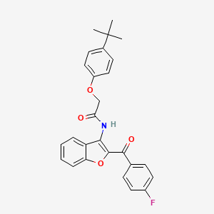 molecular formula C27H24FNO4 B15026366 2-(4-tert-butylphenoxy)-N-[2-(4-fluorobenzoyl)-1-benzofuran-3-yl]acetamide 