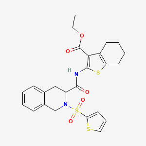 Ethyl 2-({[2-(thiophen-2-ylsulfonyl)-1,2,3,4-tetrahydroisoquinolin-3-yl]carbonyl}amino)-4,5,6,7-tetrahydro-1-benzothiophene-3-carboxylate