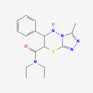 N,N-diethyl-3-methyl-6-phenyl-6,7-dihydro-5H-[1,2,4]triazolo[3,4-b][1,3,4]thiadiazine-7-carboxamide