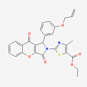 ethyl 2-{3,9-dioxo-1-[3-(prop-2-en-1-yloxy)phenyl]-3,9-dihydrochromeno[2,3-c]pyrrol-2(1H)-yl}-4-methyl-1,3-thiazole-5-carboxylate