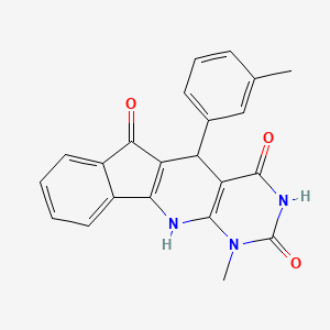 7-methyl-2-(3-methylphenyl)-5,7,9-triazatetracyclo[8.7.0.03,8.011,16]heptadeca-1(10),3(8),11,13,15-pentaene-4,6,17-trione