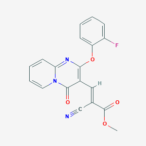 methyl (2E)-2-cyano-3-[2-(2-fluorophenoxy)-4-oxo-4H-pyrido[1,2-a]pyrimidin-3-yl]prop-2-enoate