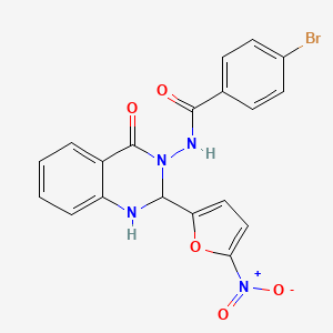 4-bromo-N-[2-(5-nitro-2-furyl)-4-oxo-1,4-dihydroquinazolin-3(2H)-yl]benzamide