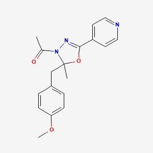 1-[2-[(4-Methoxyphenyl)methyl]-2-methyl-5-pyridin-4-yl-1,3,4-oxadiazol-3-yl]ethanone