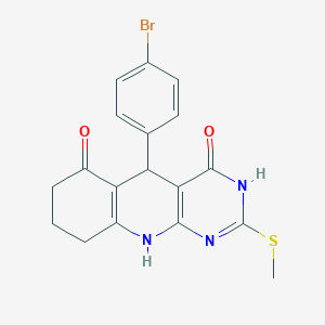 5-(4-bromophenyl)-2-(methylsulfanyl)-5,8,9,10-tetrahydropyrimido[4,5-b]quinoline-4,6(3H,7H)-dione