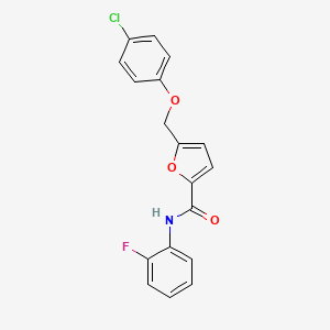 5-((4-Chlorophenoxy)methyl)-N-(2-fluorophenyl)furan-2-carboxamide