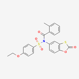 N-[(4-ethoxyphenyl)sulfonyl]-2-methyl-N-(2-oxo-1,3-benzoxathiol-5-yl)benzamide