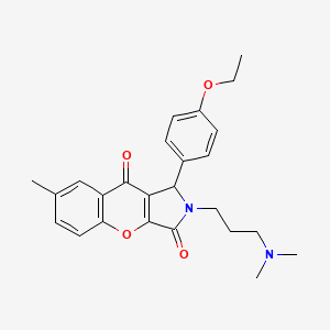 2-[3-(Dimethylamino)propyl]-1-(4-ethoxyphenyl)-7-methyl-1,2-dihydrochromeno[2,3-c]pyrrole-3,9-dione