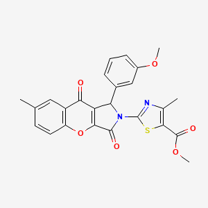 methyl 2-[1-(3-methoxyphenyl)-7-methyl-3,9-dioxo-3,9-dihydrochromeno[2,3-c]pyrrol-2(1H)-yl]-4-methyl-1,3-thiazole-5-carboxylate