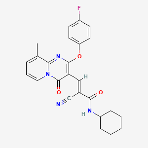 (2E)-2-cyano-N-cyclohexyl-3-[2-(4-fluorophenoxy)-9-methyl-4-oxo-4H-pyrido[1,2-a]pyrimidin-3-yl]prop-2-enamide