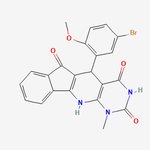 2-(5-bromo-2-methoxyphenyl)-7-methyl-5,7,9-triazatetracyclo[8.7.0.03,8.011,16]heptadeca-1(10),3(8),11,13,15-pentaene-4,6,17-trione