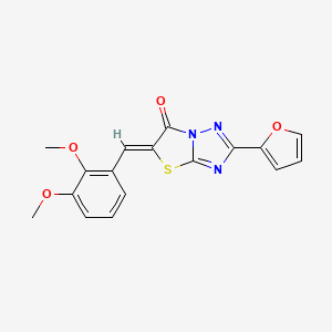 (5Z)-5-(2,3-dimethoxybenzylidene)-2-(furan-2-yl)[1,3]thiazolo[3,2-b][1,2,4]triazol-6(5H)-one