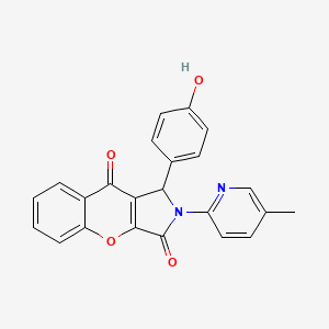 molecular formula C23H16N2O4 B15026584 1-(4-Hydroxyphenyl)-2-(5-methylpyridin-2-yl)-1,2-dihydrochromeno[2,3-c]pyrrole-3,9-dione 