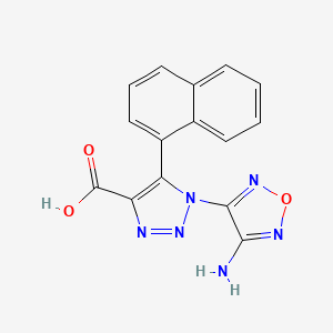 molecular formula C15H10N6O3 B15026614 1-(4-amino-1,2,5-oxadiazol-3-yl)-5-(naphthalen-1-yl)-1H-1,2,3-triazole-4-carboxylic acid 