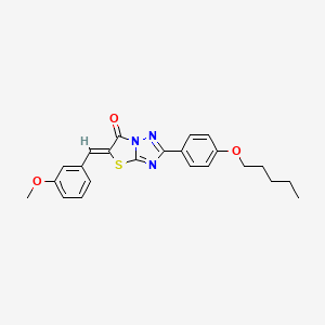 (5Z)-5-(3-methoxybenzylidene)-2-[4-(pentyloxy)phenyl][1,3]thiazolo[3,2-b][1,2,4]triazol-6(5H)-one