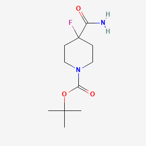 molecular formula C11H19FN2O3 B1502668 Tert-butyl 4-carbamoyl-4-fluoropiperidine-1-carboxylate CAS No. 918431-92-2