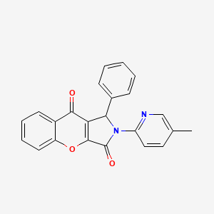 molecular formula C23H16N2O3 B15026700 2-(5-Methylpyridin-2-yl)-1-phenyl-1,2-dihydrochromeno[2,3-c]pyrrole-3,9-dione 