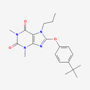 molecular formula C20H26N4O3 B15026725 8-(4-tert-butylphenoxy)-1,3-dimethyl-7-propyl-3,7-dihydro-1H-purine-2,6-dione 