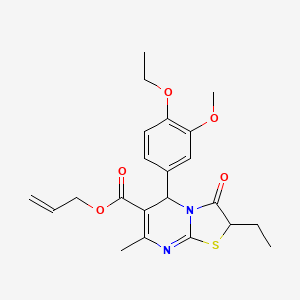 allyl 5-(4-ethoxy-3-methoxyphenyl)-2-ethyl-7-methyl-3-oxo-2,3-dihydro-5H-[1,3]thiazolo[3,2-a]pyrimidine-6-carboxylate