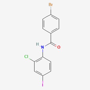molecular formula C13H8BrClINO B1502678 4-Bromo-N-(2-chloro-4-iodophenyl)benzamide 