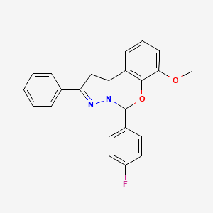 molecular formula C23H19FN2O2 B15026782 5-(4-Fluorophenyl)-7-methoxy-2-phenyl-1,10b-dihydropyrazolo[1,5-c][1,3]benzoxazine 