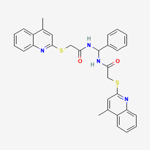 molecular formula C31H28N4O2S2 B15026785 N,N'-(phenylmethylene)bis(2-((4-methylquinolin-2-yl)thio)acetamide) 