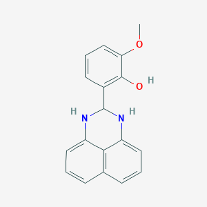 molecular formula C18H16N2O2 B15026801 2-(2,3-dihydro-1H-perimidin-2-yl)-6-methoxyphenol CAS No. 85557-34-2