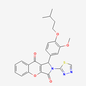 1-[3-Methoxy-4-(3-methylbutoxy)phenyl]-2-(1,3,4-thiadiazol-2-yl)-1,2-dihydrochromeno[2,3-c]pyrrole-3,9-dione