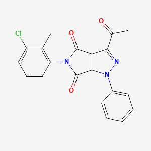 3-acetyl-5-(3-chloro-2-methylphenyl)-1-phenyl-3a,6a-dihydropyrrolo[3,4-c]pyrazole-4,6(1H,5H)-dione