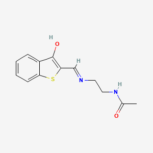 N-[2-[[(Z)-(3-oxo-1-benzothiophen-2-ylidene)methyl]amino]ethyl]acetamide