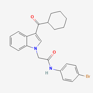 molecular formula C23H23BrN2O2 B15026853 N-(4-bromophenyl)-2-[3-(cyclohexylcarbonyl)-1H-indol-1-yl]acetamide 