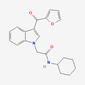 N-cyclohexyl-2-[3-(furan-2-carbonyl)indol-1-yl]acetamide