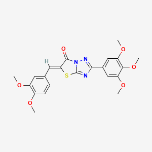 (5Z)-5-(3,4-dimethoxybenzylidene)-2-(3,4,5-trimethoxyphenyl)[1,3]thiazolo[3,2-b][1,2,4]triazol-6(5H)-one