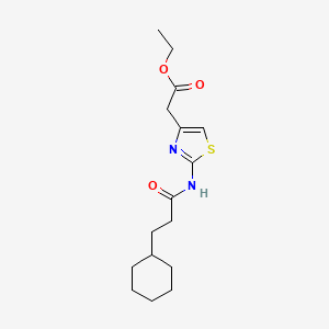 Ethyl {2-[(3-cyclohexylpropanoyl)amino]-1,3-thiazol-4-yl}acetate