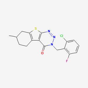 3-(2-chloro-6-fluorobenzyl)-7-methyl-5,6,7,8-tetrahydro[1]benzothieno[2,3-d][1,2,3]triazin-4(3H)-one