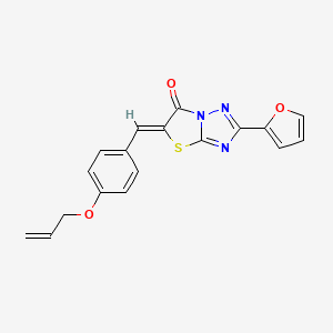 molecular formula C18H13N3O3S B15026884 (5Z)-2-(furan-2-yl)-5-[4-(prop-2-en-1-yloxy)benzylidene][1,3]thiazolo[3,2-b][1,2,4]triazol-6(5H)-one 