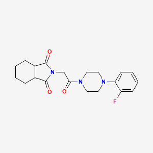 molecular formula C20H24FN3O3 B15026890 2-{2-[4-(2-fluorophenyl)piperazin-1-yl]-2-oxoethyl}hexahydro-1H-isoindole-1,3(2H)-dione 