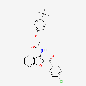 2-(4-tert-butylphenoxy)-N-[2-(4-chlorobenzoyl)-1-benzofuran-3-yl]acetamide