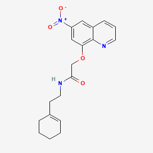 N-[2-(cyclohex-1-en-1-yl)ethyl]-2-[(6-nitroquinolin-8-yl)oxy]acetamide